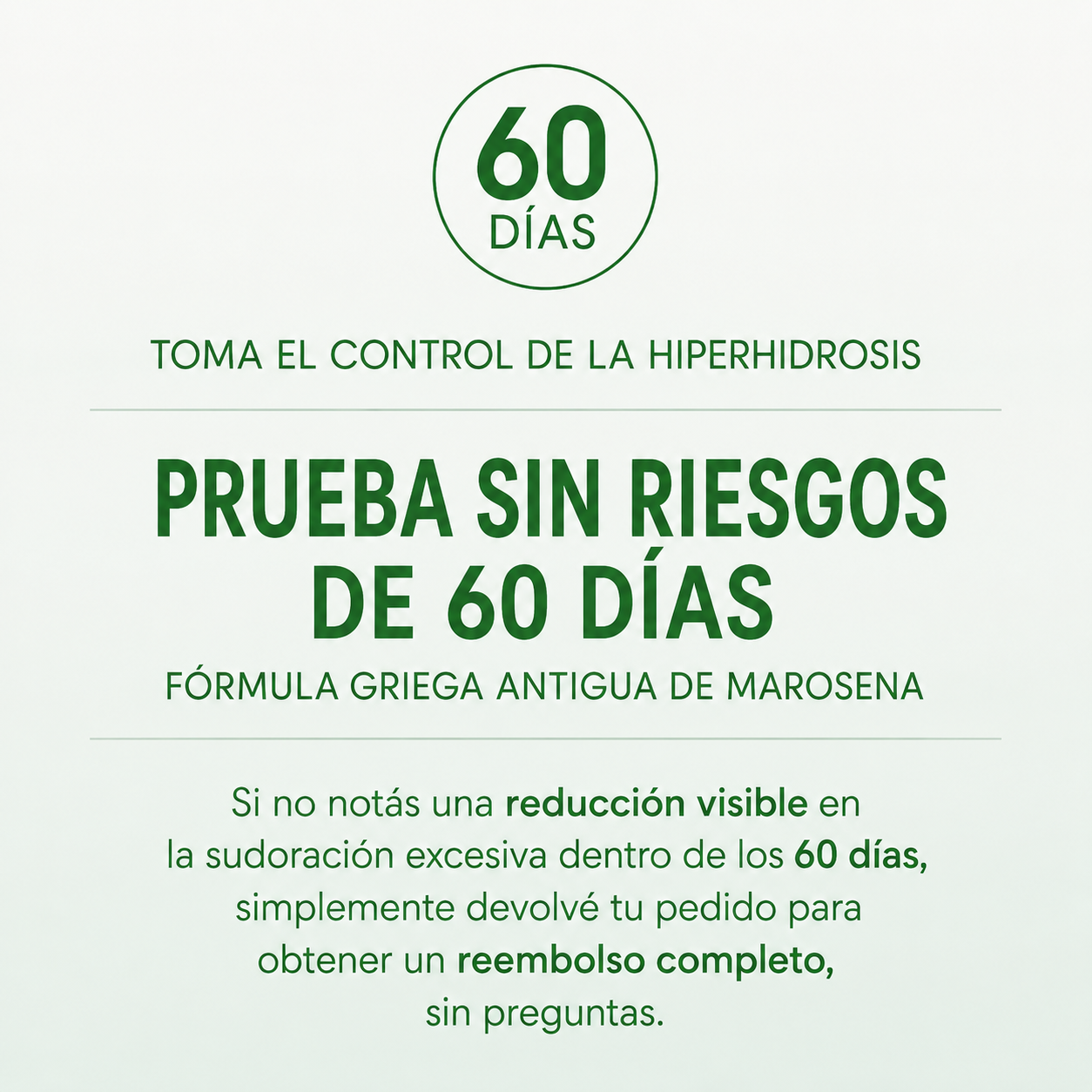 Sudorex | Regula tu sudoracion excesiva desde adentro.