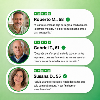 Sudorex | Regula tu sudoracion excesiva desde adentro.